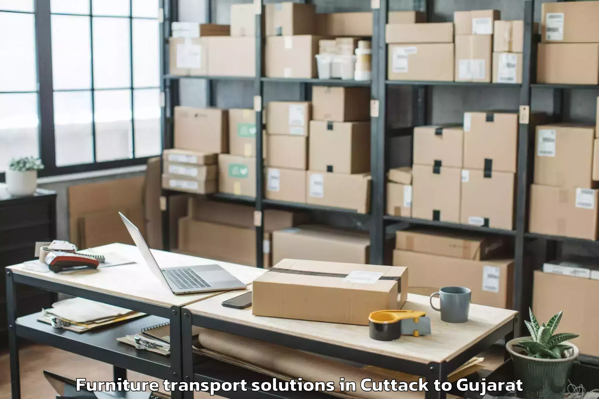 Book Cuttack to Limkheda Furniture Transport Solutions